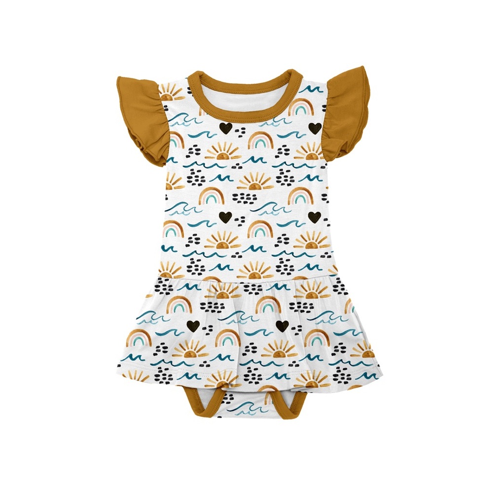 NEW WITHOUT TAGS Bamboo Bodysuit Twirl Beach Print Slumber Sprouts